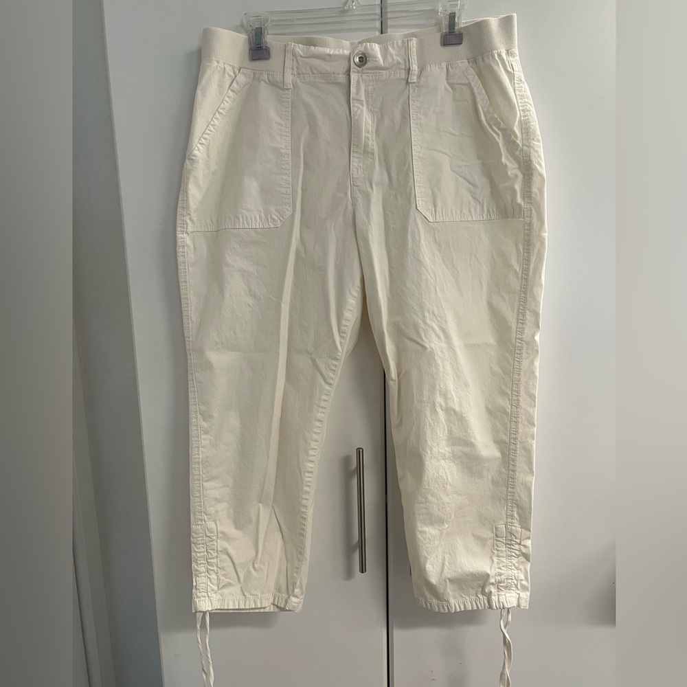 Style & Co. Womens Cream Capris Sz 16